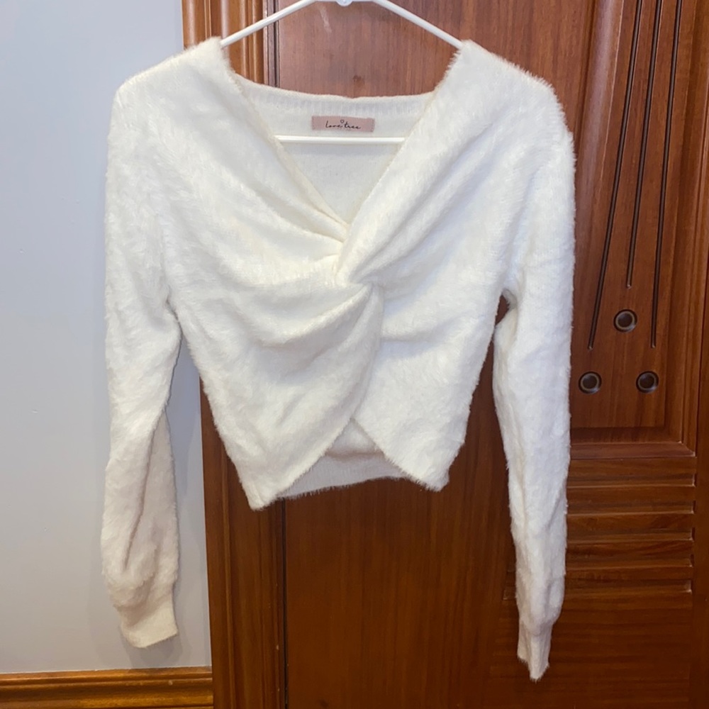 white soft crossover top